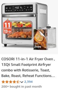 corsori air fryer dehydrator combo